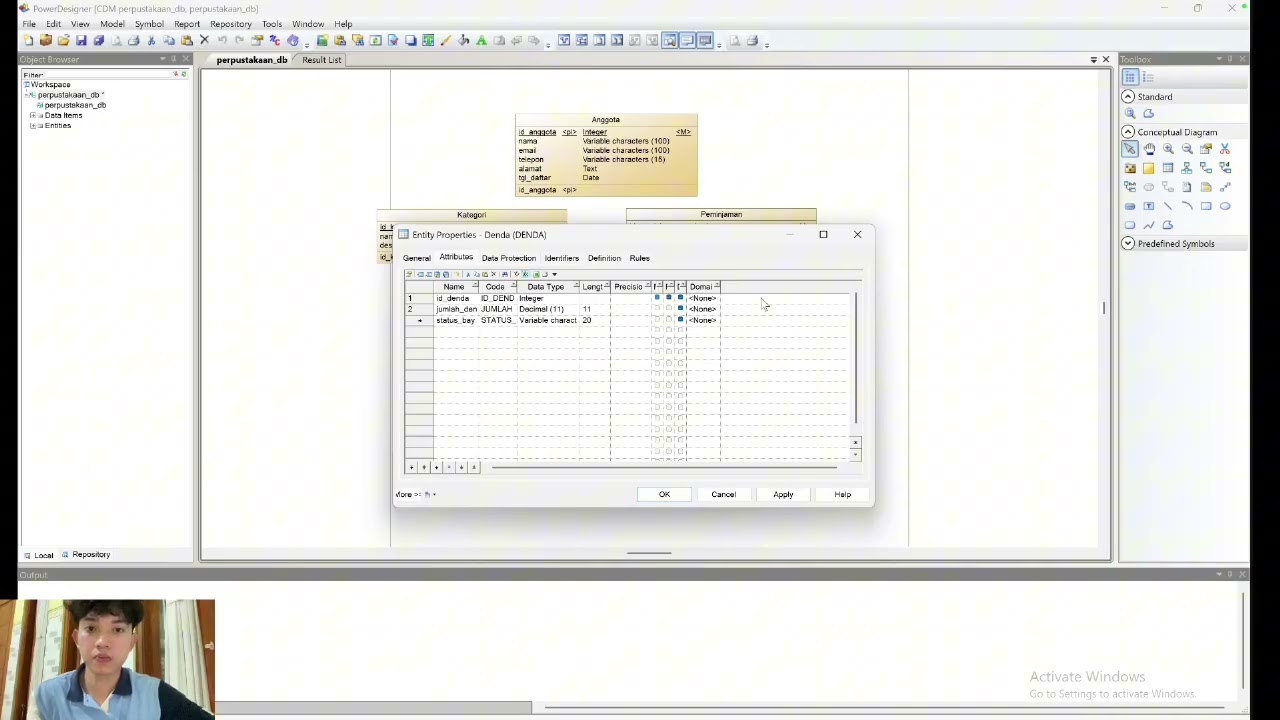 Membuat CDM dan PDM di PowerDesigner