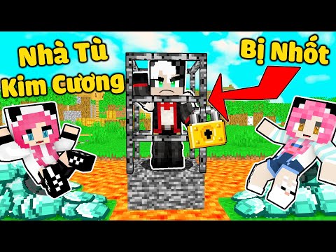 REDHOOD THỬ THÁCH 24GIỜ VƯỢT NGỤC NHÀ TÙ KIM CƯƠNG TRONG MINECRAFT*MỀU TRỐN KHỎI BẪY TROLL CỦA PANDA