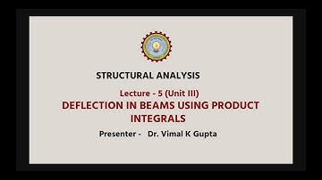 | AKTU Digital Education | Structural Analysis | Deflection in Beams Using Product Integrals