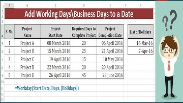 Add Weekdays in a date excluding Weekends - Workday Function to add  Business Days to a Date