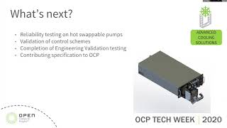 OCP 2020 Tech Week: ACS Door Heat Exchanger (Door HX): RPU Updates