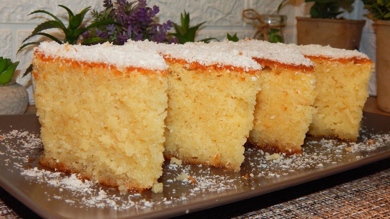 Σιροπιαστό Ινδοκάρυδο👌💯 Αφράτο και λαχταριστό!  Σιροπιαστό Κέικ με καρύδα.