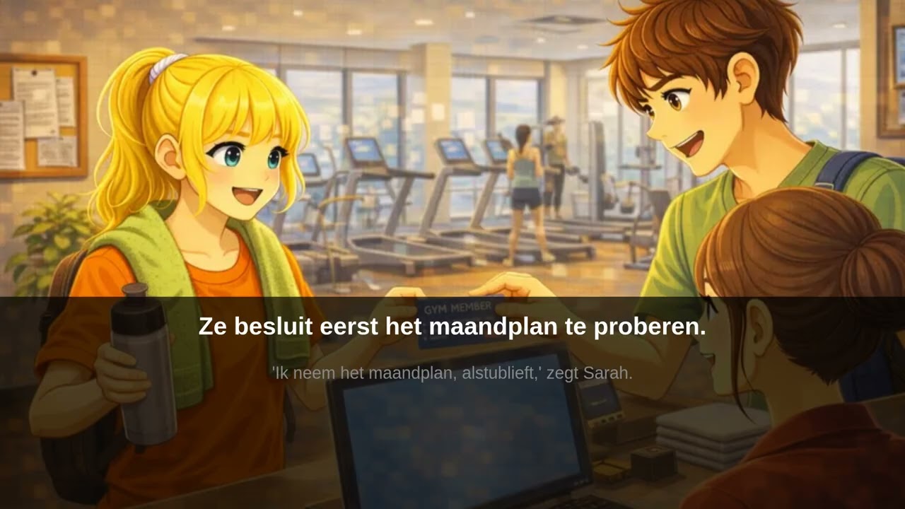 Learn Dutch with Stories: Bij de receptie van de sportschool | A1 Beginner