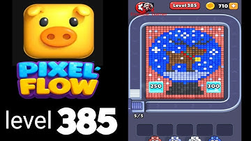 Pixelflow level 385 very hard level Guide Walkthrough Solution