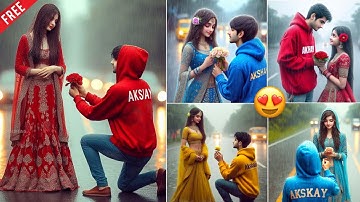 Create 3D Ai Couple Propose imagecreator 2024 | Couple propose ai photo editing bing image creator