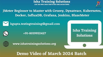 JMeter Beginner  to Master Demo Video. WhatsApp us on +91-8019952427 to enroll