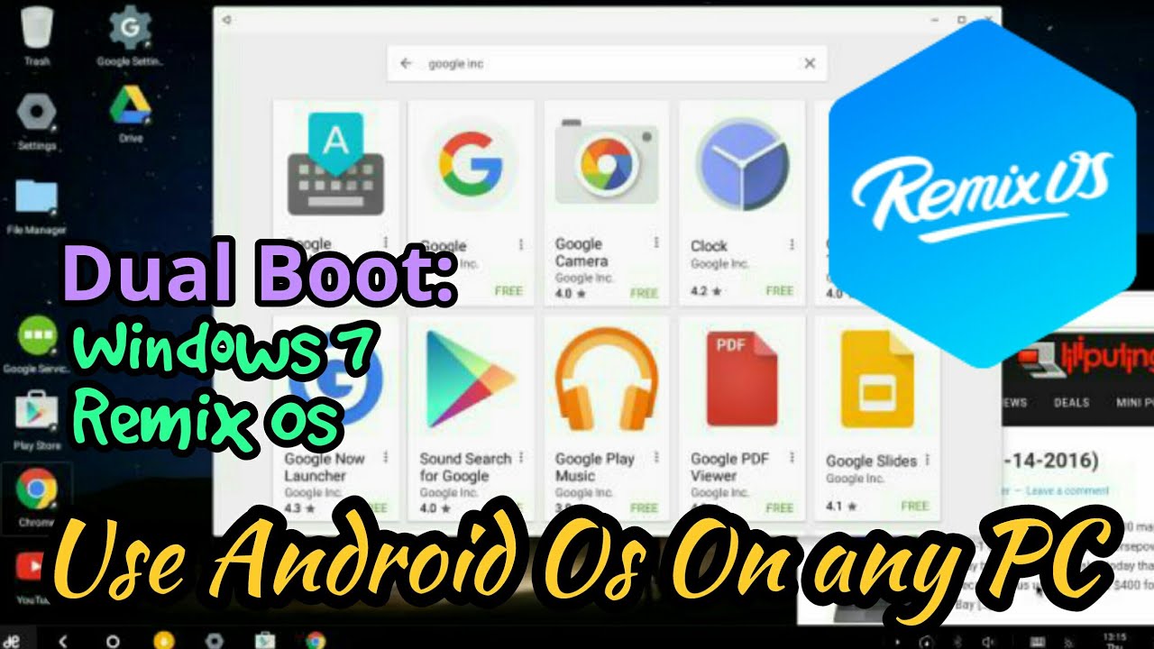 How to Install Remix Os on Hdd..Dual Boot Windows & Remix Os ...