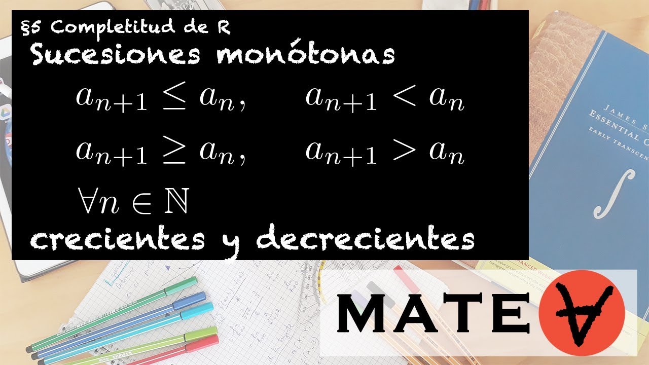 Monotonía de sucesiones Definición Ejemplos - YouTube