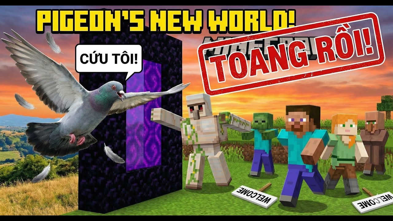 Bồ Câu Sinh Tồn #1: Bị Golem Và Zombie Đuổi Chạy "Tóe Khói"!