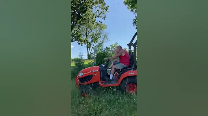 Sean riding on the tractor!!