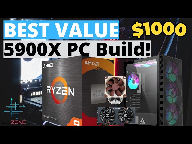 Best Value Ryzen 9 5900x Gaming PC Build! Radeon RX 6700 XT + 32GB 
