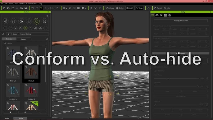 Character Creator 3 Online Manual - Setting the Floor Contact Planes for  the Hands and Feet