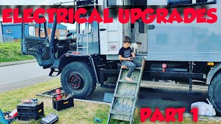 WEEK 7 UK LOCKDOWN #VanLife #LorryLife #OVERLANDER part 1 electrics upgrade