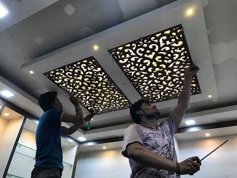 MDF जाली False Ceiling में कैसे लगाये ? MDF Jali Fitting in False