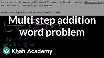 Multi step addition word problem