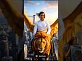A boy is riding a Lion 😎😲 AI Shorts [Tarun Editor] 😎