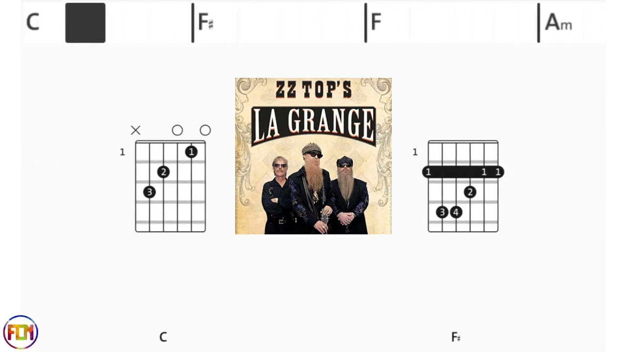 ZZ TOP La grange  FCN GUITAR CHORDS & LYRICS