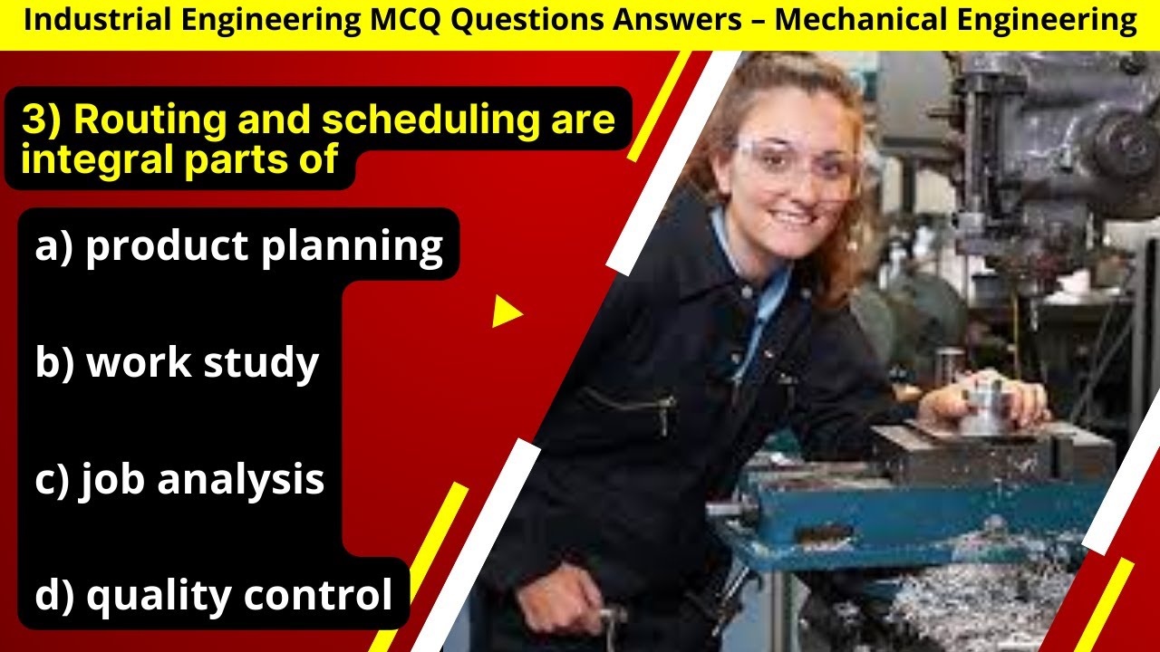 Industrial Engineering MCQ Questions Answers Mechanical Engineering 