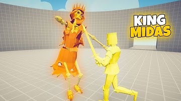 KING MIDAS 1 vs 1 UNITS | TABS Totally Accurate Battle Simulator