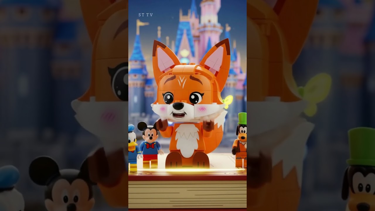Tulo the Baby Fox LEGO Meets Mickey, Donald & Goofy in Disney Castle 