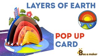 Layers of Earth pop up card science activity printable on website