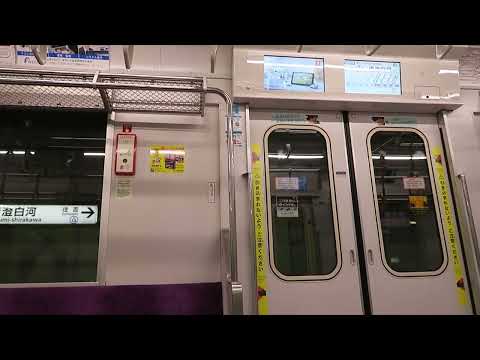 【いい音】東京メトロ０８系(VVVF-IGBT)　０８-１０５F　車内案内表示器LCD　半蔵門線