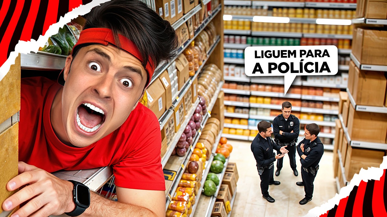 MOREI ESCONDIDO EM UM MERCADO POR 7 DIAS!