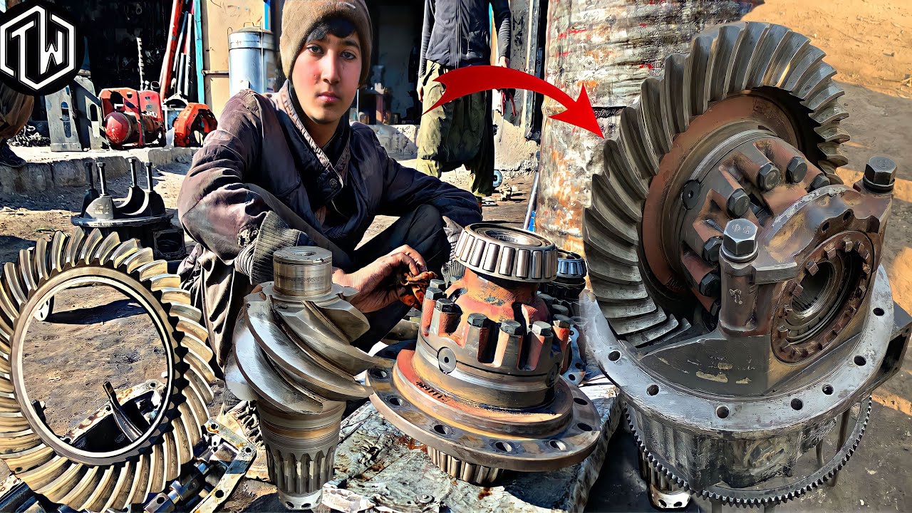 Restoration Differential Gear Of Nissan Truck Broken Ring and Pinion