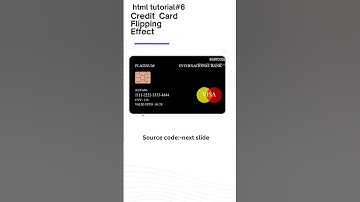 HTML and CSS tutorial #6 Credit card flipping effect | arycodes #coding #programming #webdevelopment