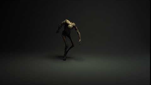 A zombie gaming character. Added a walk cycle to my model.