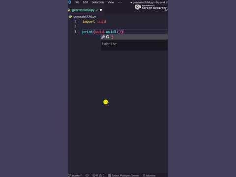 #13 generate uuid in python | python tip and tricks #short