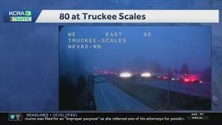 Crash closes I-80 in the Sierra