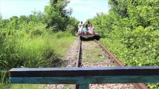 Bamboo Train of Battambang, Cambodia