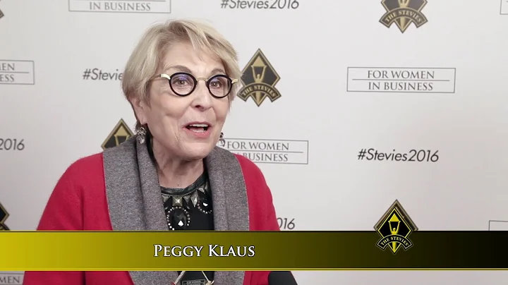 Peggy Klaus wins in the 2016 Stevie Awards for Wom...