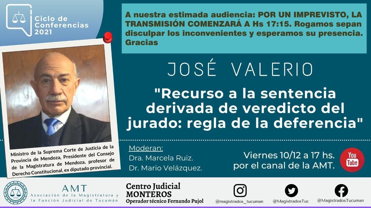 Dr. José Valerio - Recurso a la sentencia derivada de veredicto del jurado: regla de la deferencia