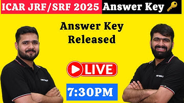 How to check Answer Key ? | ICAR JRF/SRF 2025