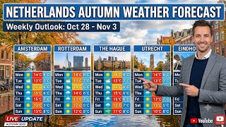 Previsioni meteo nei Paesi Bassi: Amsterdam, Rotterdam, L'Aia, Utrecht ed Eindhoven | Meteo autun...