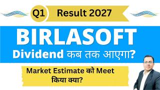 Birlasoft q1 Result 2027 I Birla soft share result today I BSOFT SHARE NEWS I BIRLA SOFT DIVIDEND screenshot 5