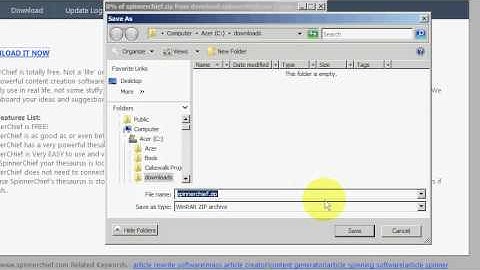 SpinnerChief Tutorial - Downloading