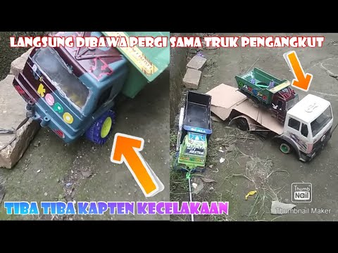 Miniatur truk  oleng  plastik lagi oleng  kecelakaan  YouTube