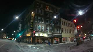 4K Dash Cam - Racine Wisconsin Driving Through Downtown And South Side  After Lake Effect Snow 2024