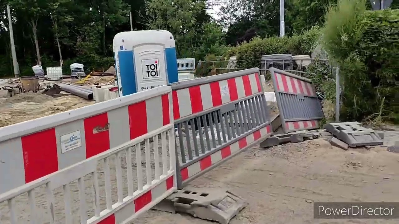 Bremen Huchting Baustelle Verlängerung der Linie 1