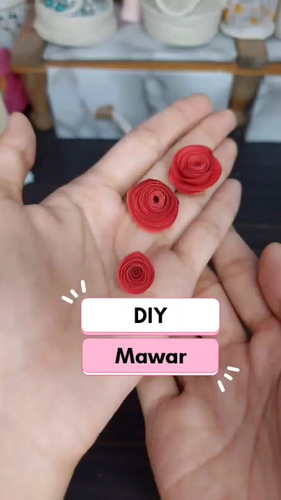 CARA MEMBUAT BUNGA MAWAR DARI KERTAS LIPAT #diy #kerajinan #craft