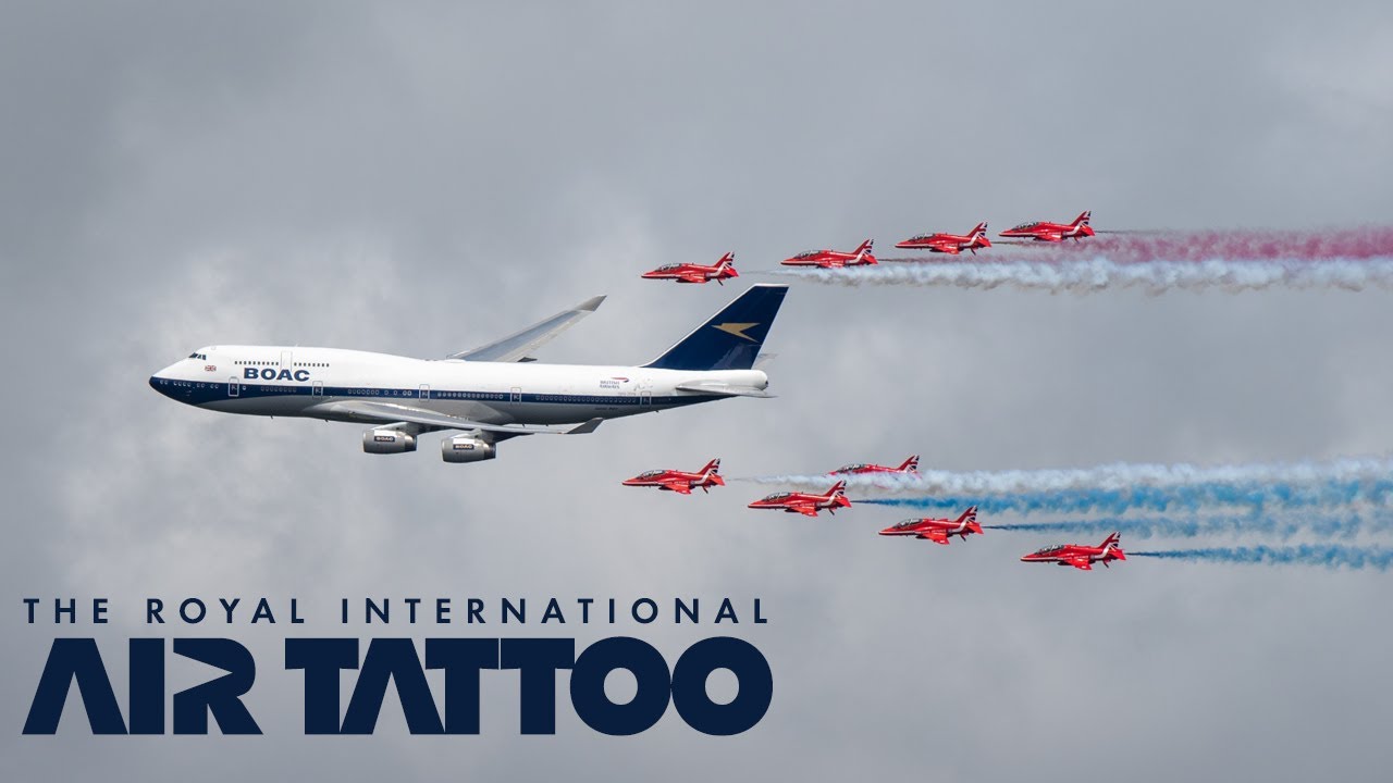 RIAT 2019: The BA 747 and Red Arrows Flypast