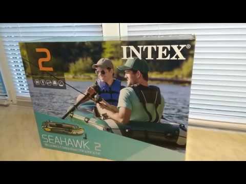 надувная лодка intex двухместная seahawk-200
