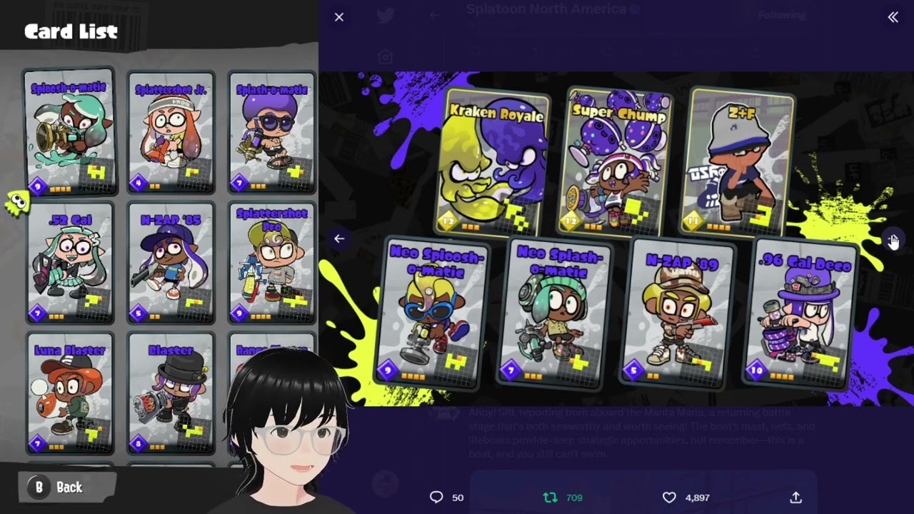 Tableturf Battle Multiplayer Is Coming! And Cute New Cards! (Splatoon 3 part 13)