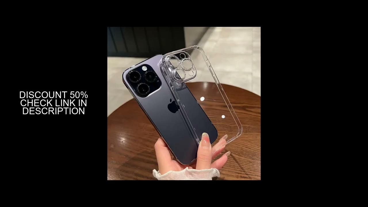 Luxury Transparent Camera Protection Case For iPhone 16 15 14 13 12 Pro Max Plus Crystal Clear Hard