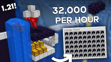 Minecraft Obsidian Farm 1.21.10 - Easiest Obsidian Farm - 32,000 Obsidian Per Hour