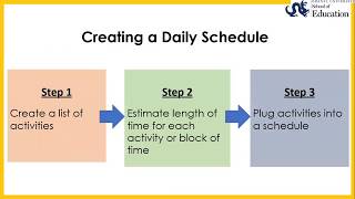 Three steps to creating a schedule for your child's learning