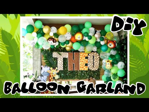 HOW TO MAKE DIY JUNGLE SAFARI THEMED BALLOON GARLAND ( #CassyCreatesTeam ) EASY TUTORIAL | VLOG 038